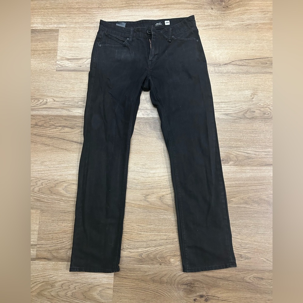 Men's Black Straight-Leg Jeans